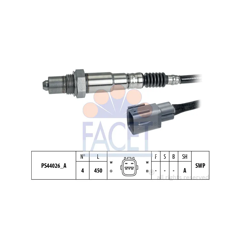 Sonde lambda FACET 10.8293