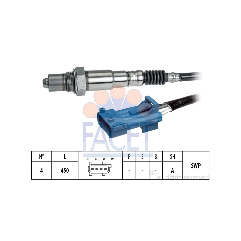 Sonde lambda FACET 10.8302
