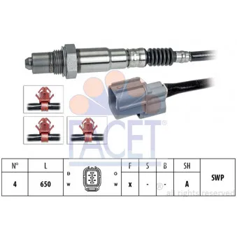 Sonde lambda FACET 10.8319