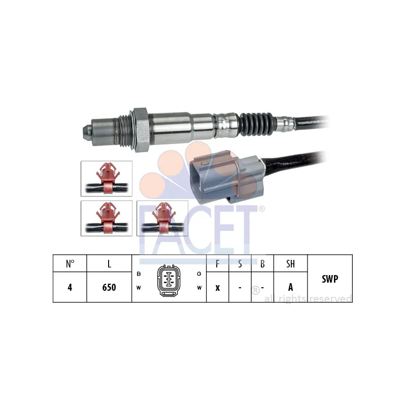 Sonde lambda FACET 10.8319