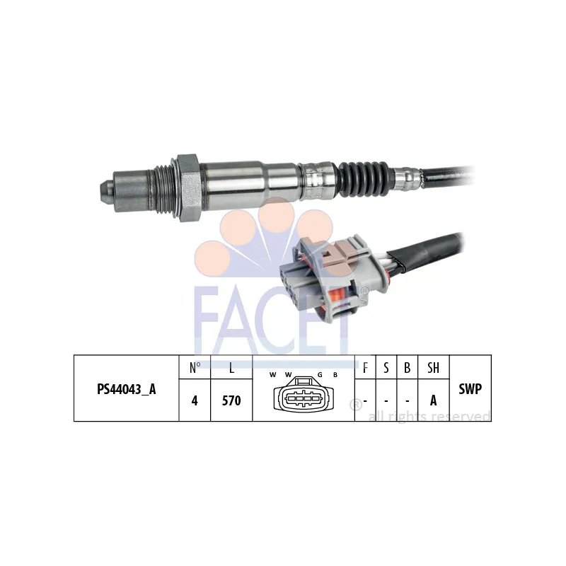 Sonde lambda FACET 10.8321