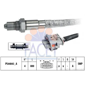 Sonde lambda FACET 10.8322