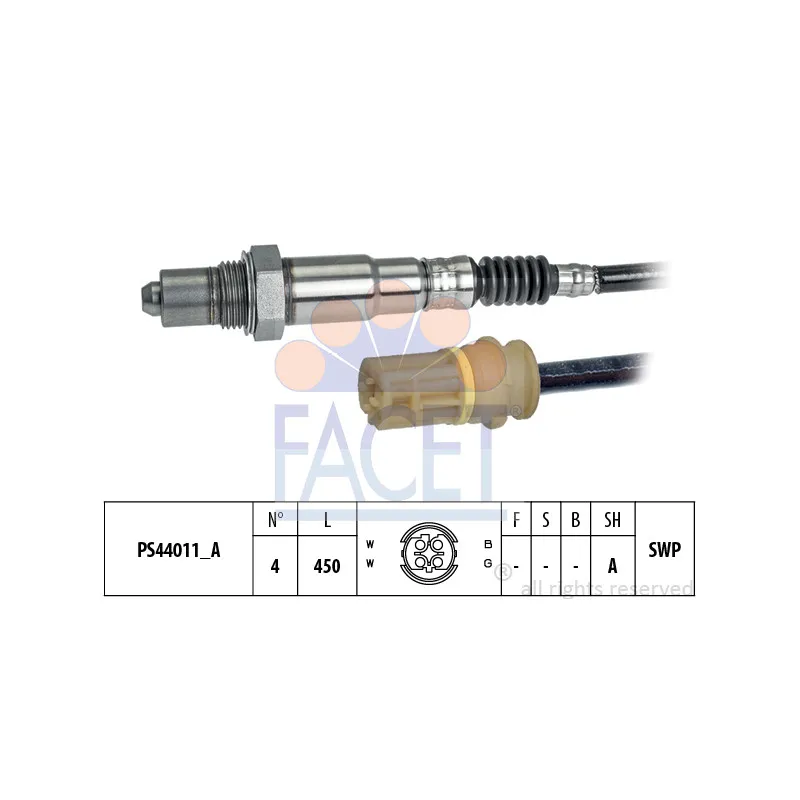 Sonde lambda FACET 10.8329