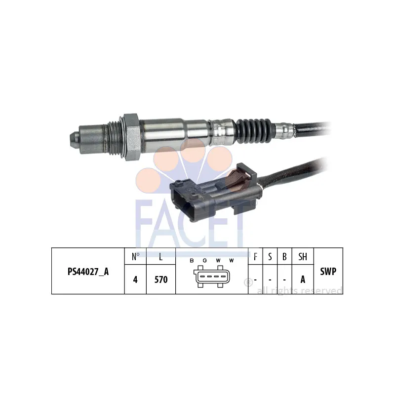 Sonde lambda FACET 10.8334