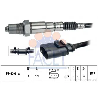Sonde lambda FACET 10.8347