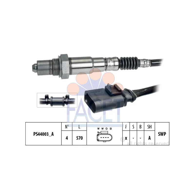 Sonde lambda FACET 10.8347