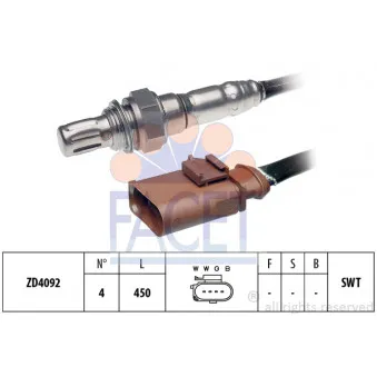 Sonde lambda FACET 10.8348