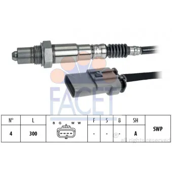 Sonde lambda FACET 10.8349