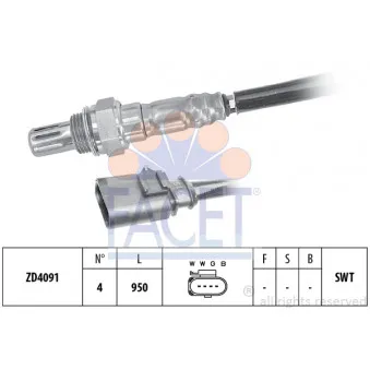Sonde lambda FACET 10.8350