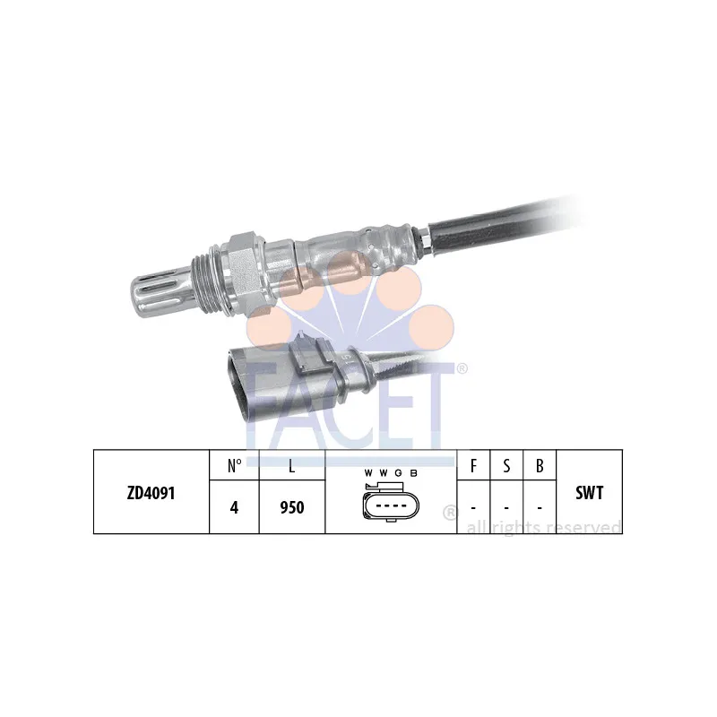 Sonde lambda FACET 10.8350