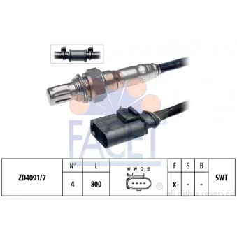 Sonde lambda FACET 10.8354