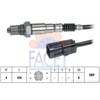 Sonde lambda FACET 10.8357