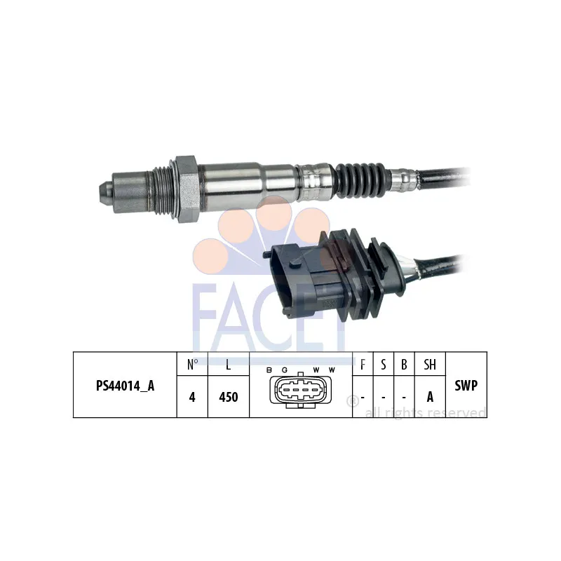 Sonde lambda FACET 10.8362