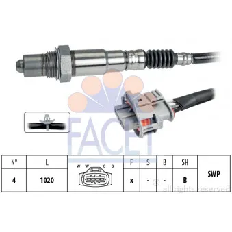 Sonde lambda FACET 10.8378