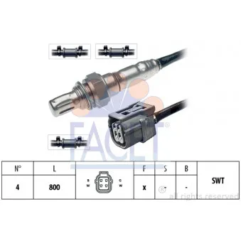 Sonde lambda FACET 10.8382