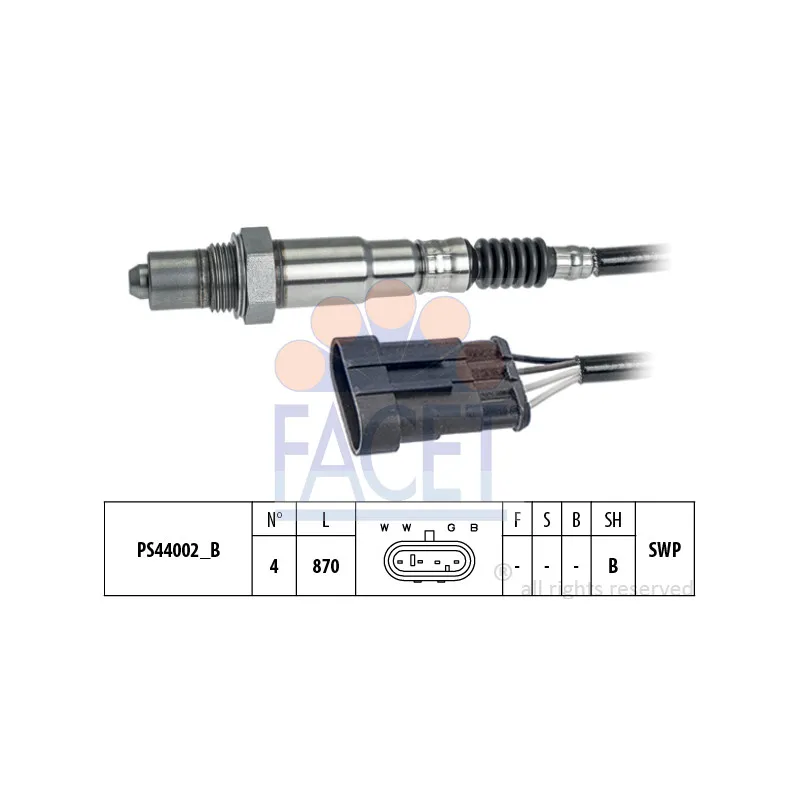 Sonde lambda FACET 10.8386