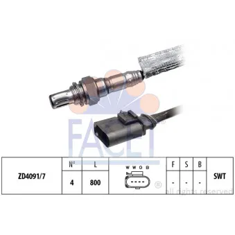 Sonde lambda FACET 10.8387