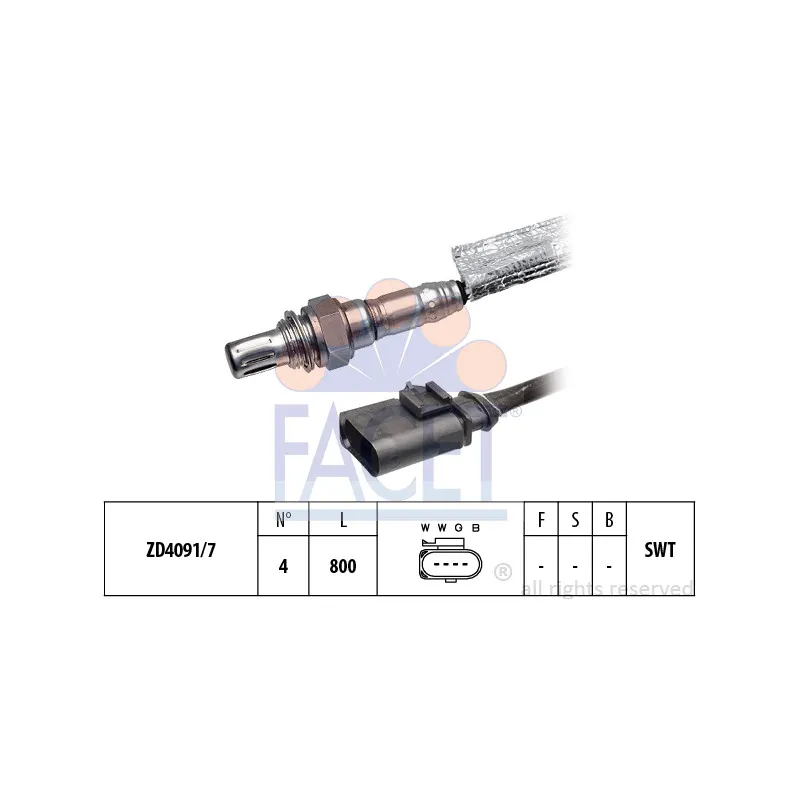 Sonde lambda FACET 10.8387
