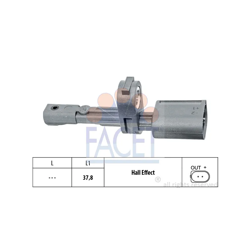Capteur, vitesse de roue FACET 21.0134