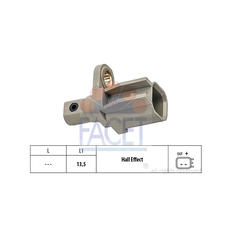 Capteur, vitesse de roue FACET 21.0136