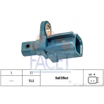 Capteur, vitesse de roue FACET 21.0137