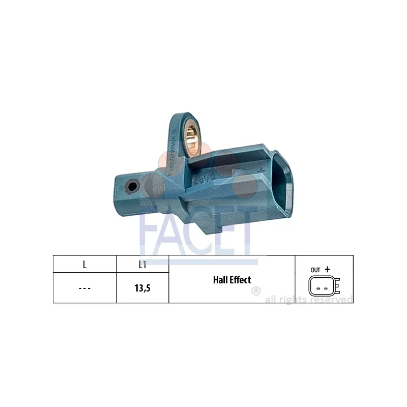 Capteur, vitesse de roue FACET 21.0137