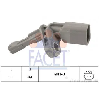 Capteur, vitesse de roue FACET 21.0174