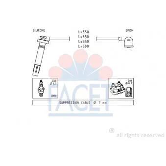 Kit de câbles d'allumage FACET 4.7106