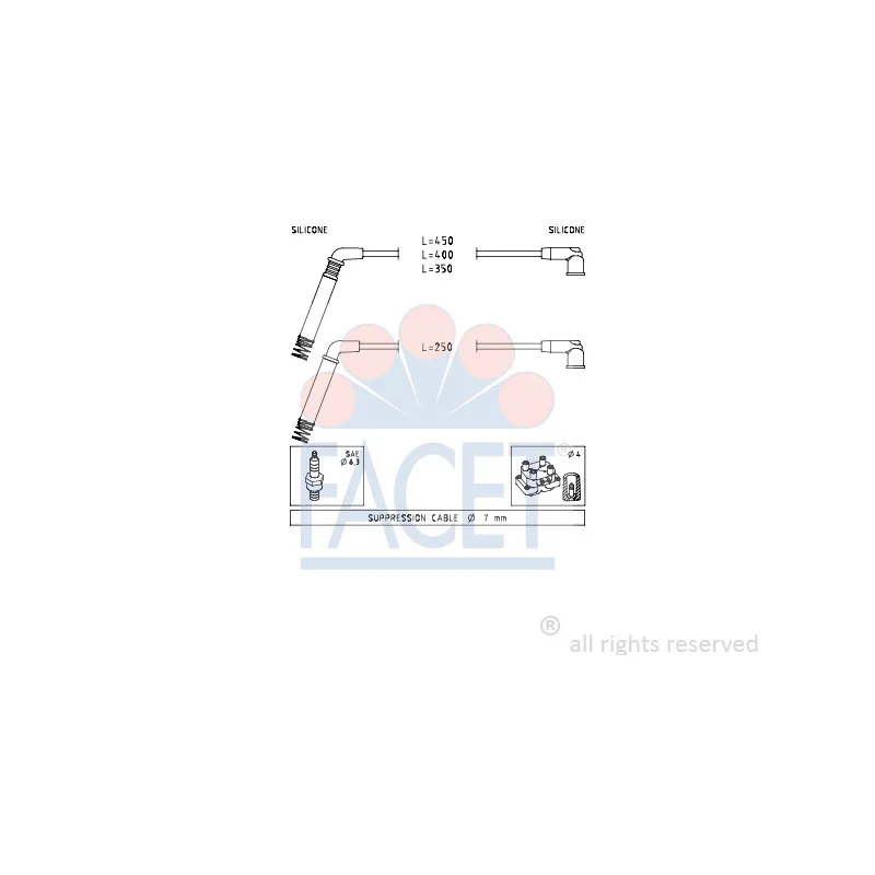 Kit de câbles d'allumage FACET 4.7208