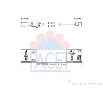 Kit de câbles d'allumage FACET 4.7251