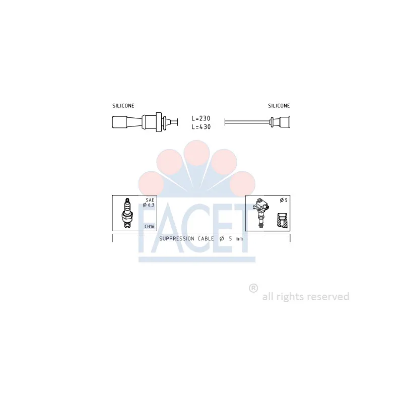 Kit de câbles d'allumage FACET 4.7251