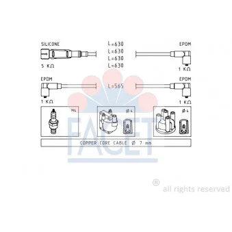 Kit de câbles d'allumage FACET 4.8493