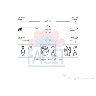 Kit de câbles d'allumage FACET 4.8514