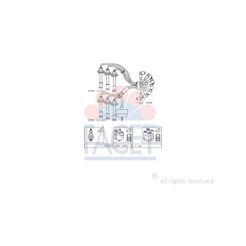 Kit de câbles d'allumage FACET 4.8660