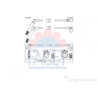 Kit de câbles d'allumage FACET 4.8689