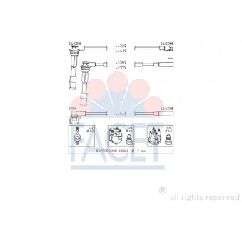 Kit de câbles d'allumage FACET 4.8802