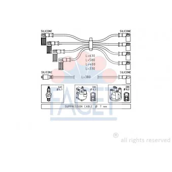 Kit de câbles d'allumage FACET 4.8808
