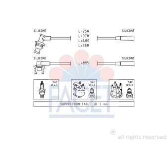 Kit de câbles d'allumage FACET 4.8920