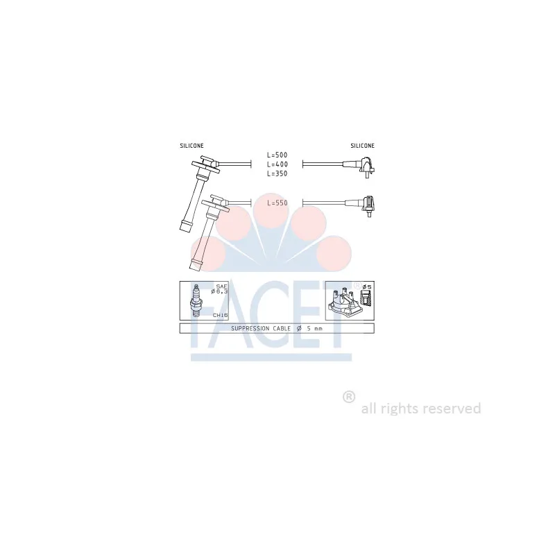 Kit de câbles d'allumage FACET 4.9209
