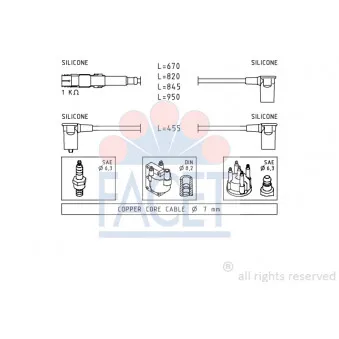 Kit de câbles d'allumage FACET 4.9300