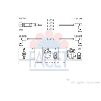 Kit de câbles d'allumage FACET 4.9364