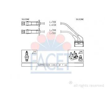 Kit de câbles d'allumage FACET 4.9446