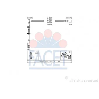 Kit de câbles d'allumage FACET 4.9489
