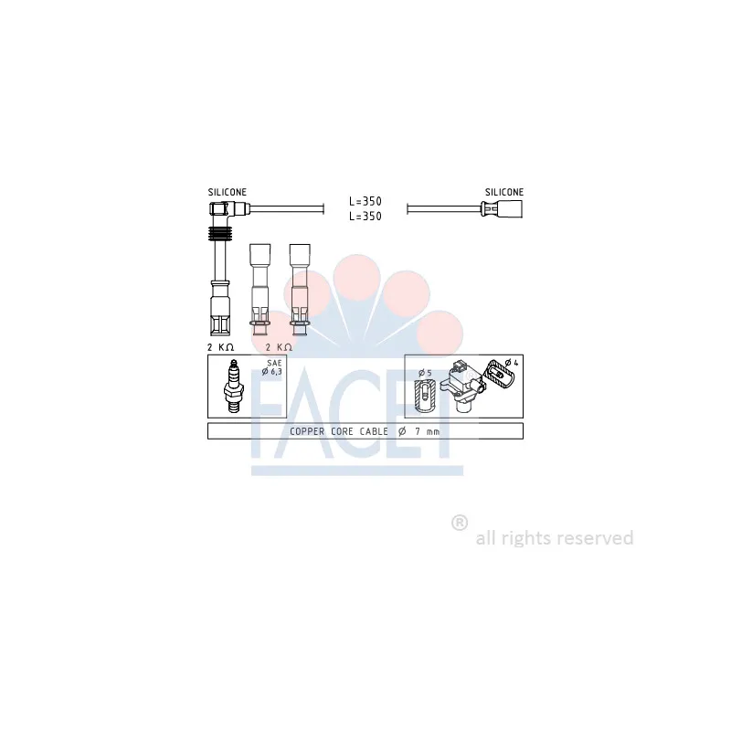 Kit de câbles d'allumage FACET 4.9491