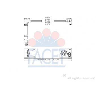 Kit de câbles d'allumage FACET 4.9503