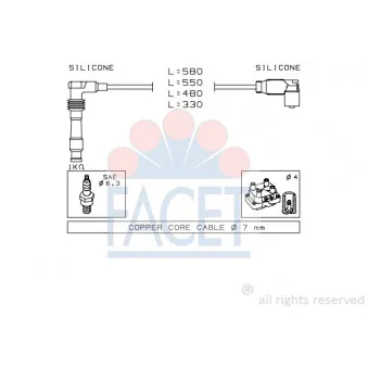Kit de câbles d'allumage FACET 4.9559