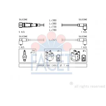 Kit de câbles d'allumage FACET 4.9569