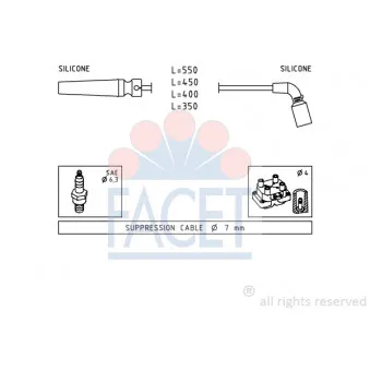 Kit de câbles d'allumage FACET 4.9680