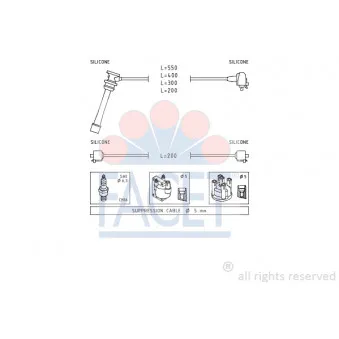 Kit de câbles d'allumage FACET 4.9855