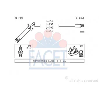 Kit de câbles d'allumage FACET 4.9976